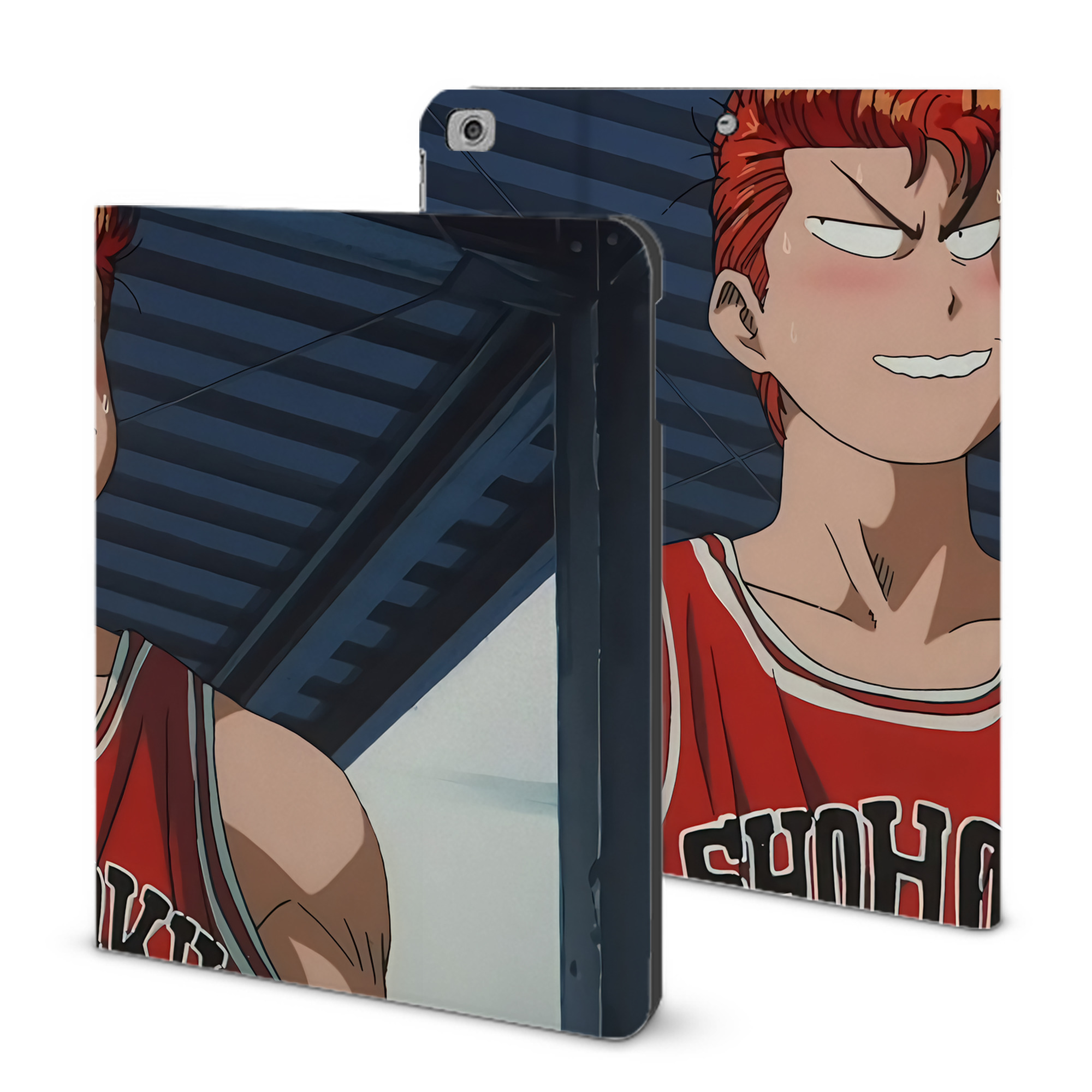（画像用） SLAM DUNK／スラムダンク IPad ケース ブック型 PUレザー TPU 耐衝撃 軽量 薄型 ペン収納なし 全面保護 IPad 各モデル対応